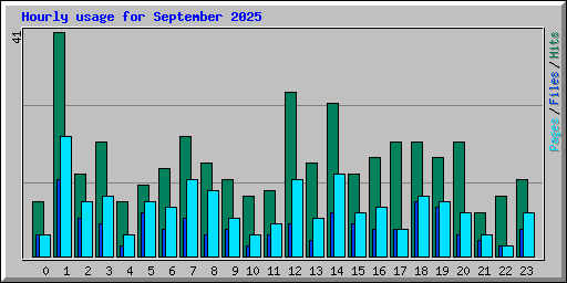 Hourly usage for September 2025