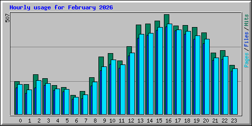 Hourly usage for February 2026