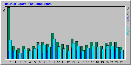 Hourly usage for June 2026